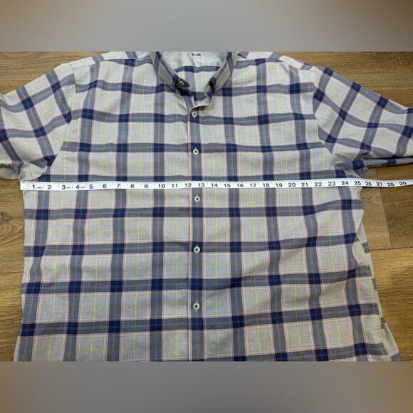 Twillory Untuckable Earth Prince of Wales Button Down Shirt Size XL-2XL - Picture 7 of 10